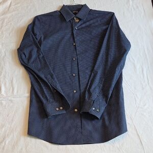 Apt. 9 Men's Dark Blue Patterned Shirt